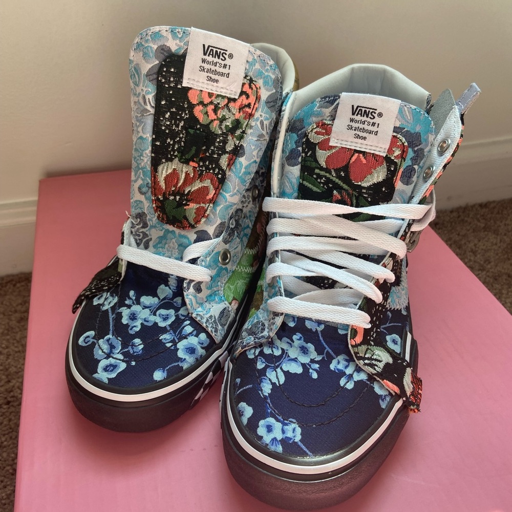 Vans floral brocade sk8-hi reissue skate shoes rare